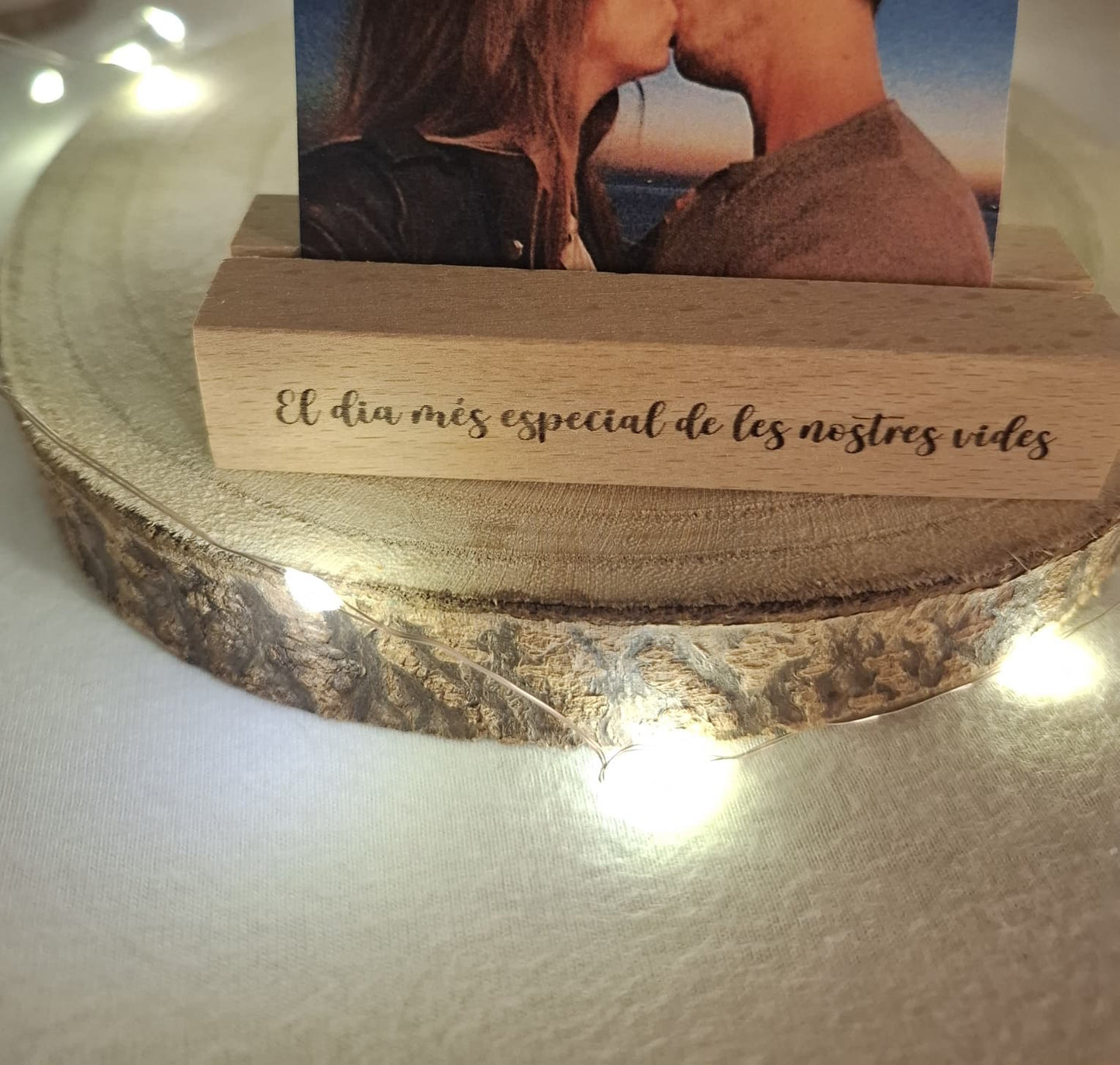 Soporte de madera para fotos