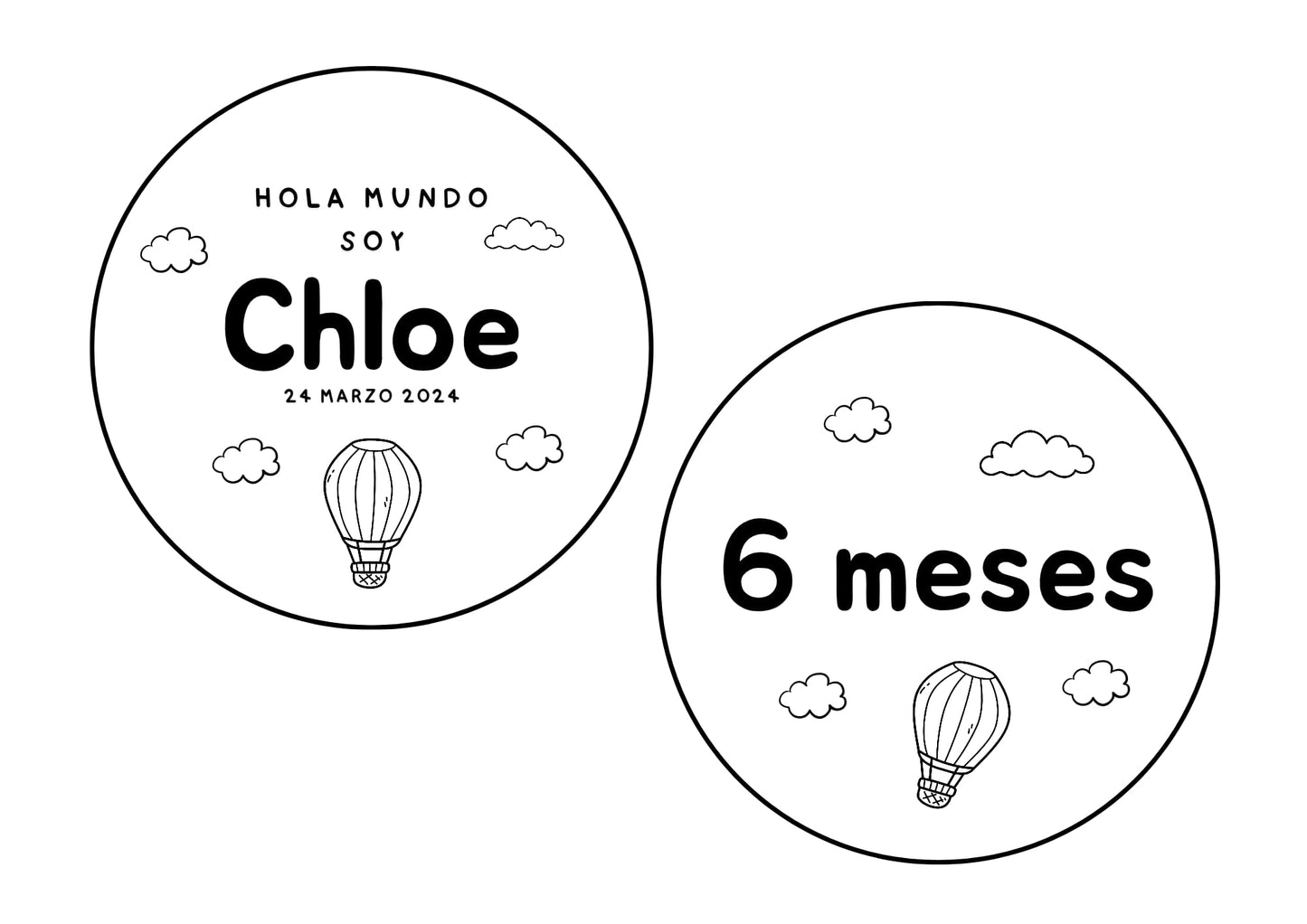 Infantil: Placas cumple mes